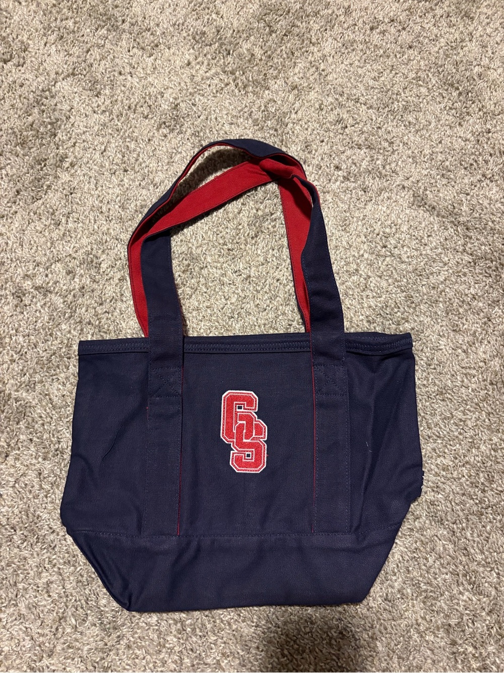 Gymshark Navy Blue Mini Collegiate Tote Bag NEW